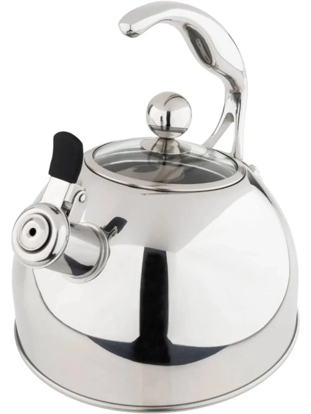 Viking 2.6 Qt 3-Ply Stainless Steel Kitchen Tea Kettles Mirror Finish Induction